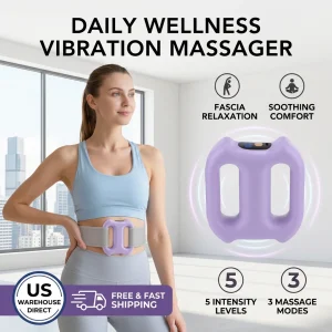 Body Fascia Ring With Belt Professional Rechargeable Vibration Fat Burning Massage Ring Waist Abdomen Deep Tissue Muscle Relax
