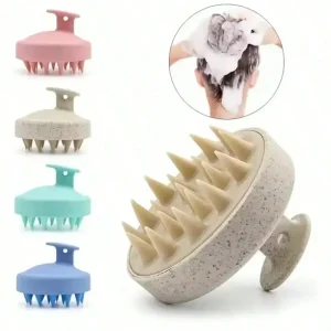 1pc Soft Silicone Scalp Massage Shampoo Brush, For Dry/Wet Hair (Curly/Straight) And All Hair Types,